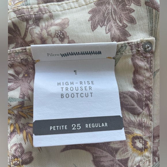 NWT Anthropologie Pilcro and Letterpress high rise trouser bootcut pants Floral - Picture 2 of 6